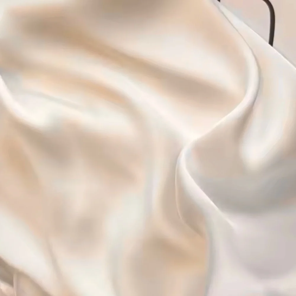 Ivory White 100% SILK SATIN Large Shawl Scarf Wrap Wedding Bridal Cover up